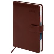 Ежедневник датированный 2026 А5 148х218 мм, GALANT «Ritter», под кожу, коричневый, 117490