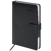 Ежедневник датированный 2026 А5 148х218 мм, GALANT «Ritter», под кожу, черный, 117491