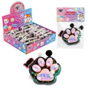 Игрушка-антистресс «КОШАЧЬЯ ЛАПКА С РЫБКОЙ», 7х6 см, черно-розовая, дисплей, JOLLY JOT (ДЖОЛЛИ ДЖОТ), 665773