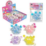 Игрушка-антистресс «КОШАЧЬЯ ЛАПКА С ПОМПОНАМИ», 7х6 см, ассорти 4 цвета, дисплей, JOLLY JOT (ДЖОЛЛИ ДЖОТ), 665774