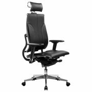 Кресло МЕТТА «Move» B2-10D, 2D-спинка, 3D-подголовник, 4D-подлокотники, экокожа, черное