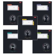 Тетрадь 18 л., HATBER клетка, обложка картон, «Котенок уголек» (микс в спайке), 091435, 18Т5В1