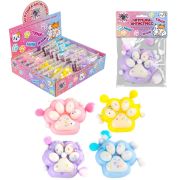 Игрушка-антистресс «ДВУХЦВЕТНАЯ КОШАЧЬЯ ЛАПКА С ПОМПОНАМИ», 7х6 см, ассорти 4 вида, дисплей, JOLLY JOT (ДЖОЛЛИ ДЖОТ), 665768