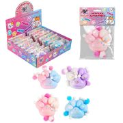 Игрушка-антистресс «ЦВЕТНАЯ КОШАЧЬЯ ЛАПКА С ПОМПОНАМИ», 7х6 см, ассорти 4 вида, дисплей, JOLLY JOT (ДЖОЛЛИ ДЖОТ), 665770