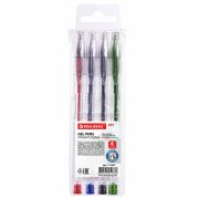 Ручки гелевые BRAUBERG «Jet», НАБОР 4 ЦВЕТА, узел 0,5 мм, линия письма 0,35 мм, 141023