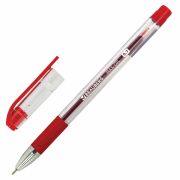 Ручка шариковая масляная с грипом BRAUBERG «Max-Oil», КРАСНАЯ, игольчатый узел 0,7 мм, линия письма 0,35 мм, 142143