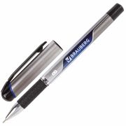 Ручка шариковая масляная с грипом BRAUBERG «Signature», СИНЯЯ, печать, узел 0,7 мм, линия письма 0,35 мм, 142688