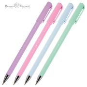 Ручка шариковая BRUNO VISCONTI «SlimWrite», «Zefir», СИНЯЯ, корпус ассорти, узел 0,5 мм, линия письма 0,3 мм, 20-0204