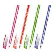 Ручка шариковая масляная ПИФАГОР «Softy», СИНЯЯ, корпус ассорти, узел 0,7 мм, линия письма 0,35 мм, 143020