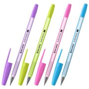 Ручка шариковая BRAUBERG «M-500 PASTEL», СИНЯЯ, корпус ассорти, узел 0,7 мм, линия письма 0,35 мм, 143450