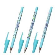 Ручка шариковая ЮНЛАНДИЯ «CARS», синяя, SOFT TOUCH покрытие, узел 0,7 мм, линия письма 0,35 мм, 143728