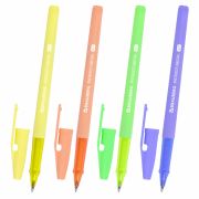 Ручка шариковая РОССИЯ «PATRIOT NEON», СИНЯЯ, корпус ассорти, 0,7 мм, линия 0,35 мм, BRAUBERG, 143966