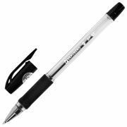 Ручка шариковая BRAUBERG «BP-GT», ЧЕРНАЯ, корпус прозрачный, евронаконечник 0,7 мм, линия письма 0,35 мм, 144006