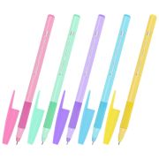 Ручка шариковая с грипом BRAUBERG «i-STICK POINT PASTEL», СИНЯЯ, корпус ассорти, игольчатый узел 0,7 мм, линия письма 0,35 мм, 144023