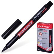 Маркер перманентный ERICH KRAUSE «P-100», ЧЕРНЫЙ, круглый наконечник, 0,5-1,2 мм, 12841