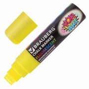 Маркер меловой «POP-ART» ЖЕЛТЫЙ, 15 мм, стираемый, для гладких поверхностей, BRAUBERG, 151538