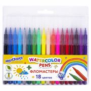 Фломастеры ЮНЛАНДИЯ 18 цветов «КЛАССНЫЕ!», вентилируемый колпачок, ПВХ, 152479