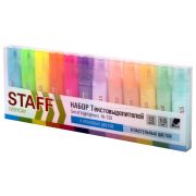 Набор текстовыделителей 12 ЦВЕТОВ, STAFF «EVERYDAY HL-720», 6 неоновых цветов + 6 пастельных цветов, линия 1-5 мм, 152557