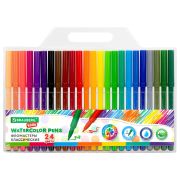 Фломастеры BRAUBERG KIDS КЛАССИЧЕСКИЕ 24 цвета, вентилируемый колпачок, ПВХ-упаковка, 152602