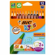 Карандаши цветные утолщенные BIC «Kids Evolution Triangle», 12 цветов, трехгранные, грифель 4 мм, 8297356, 82973511