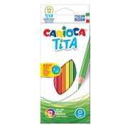Карандаши цветные CARIOCA «Tita», 12 цветов, шестигранные, грифель 3 мм, 42793