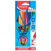 Карандаши цветные MAPED «COLOR PEP'S Strong», 12 цветов, трехгранные, грифель 3,2 мм, 862712