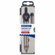 Готовальня BRAUBERG «Student Oxford», 2 предмета: циркуль 140 мм со сгибаемой ножкой, грифель, пенал, 210323