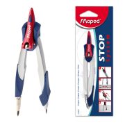 Циркуль MAPED (Франция) «Stop System», 130 мм, металлический, грифель 2 мм, блистер, 019600