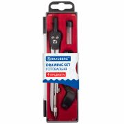 Готовальня BRAUBERG «Architect», 4 предмета: циркуль 135 мм, держатель для карандашей, точилка, грифель, 210657