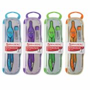 Готовальня BRAUBERG «Modern», 2 предмета: циркуль 135 мм, грифель, пенал с подвесом, 210662