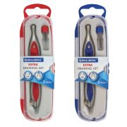 Готовальня BRAUBERG «Extra», 2 предмета (циркуль 125 мм, грифель), в пенале, 210684