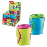 Точилка MAPED (Франция) «Boogy», с контейнером, двухцветная, ассорти, дисплей, 063311