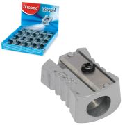 Точилка MAPED (Франция) «Metal», металлическая, классический дизайн, дисплей, 506600