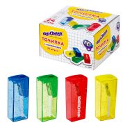 Точилка ЮНЛАНДИЯ «Космо», с контейнером, пластиковая, корпус ассорти, 228452