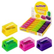 Точилка ЮНЛАНДИЯ «Космо Мини», с контейнером, пластиковая, корпус ассорти, 228459