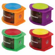 Точилка BRAUBERG «Flash», с контейнером, пластиковая, корпус ассорти, 228472