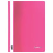 Скоросшиватель пластиковый BRAUBERG, А4, 130/180 мкм, розовый, 228672