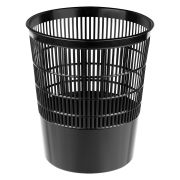 Корзина для бумаг БОЛЬШАЯ, 18 л, сетчатая, черная, КР01