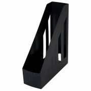 Лоток вертикальный для бумаг BRAUBERG «Contract» (260х85х300 мм), отверстия на торцах, черный, 230886