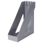 Лоток вертикальный для бумаг BRAUBERG «Basic», 265х100х285 мм, серый, 237010