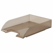 Лоток горизонтальный для бумаг BRAUBERG «Office style», 320х245х65 мм, тонированный серый, 237289