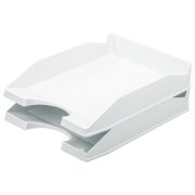 Лоток горизонтальный для бумаг КОМПЛЕКТ 2 шт., BRAUBERG «Modern», 346х254х61 мм, белый, 238026