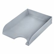 Лоток горизонтальный для бумаг BRAUBERG «Standard», 350х253х65 мм, серый, 238347