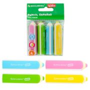 Ластики фигурные BRAUBERG KIDS «Карандашики», НАБОР 4 ШТУКИ, пакет, 271996