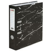 Папка-регистратор STAFF «Profit» с мраморным покрытием, 75 мм, с уголком, черная, СЪЕМНЫЙ МЕХАНИЗМ, 272009