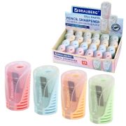Точилка с контейнером BRAUBERG «CELL PASTEL», пастельные цвета ассорти, 272503