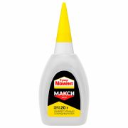 Клей моментальный Супер МОМЕНТ, 20 г, МАКСИМАЛЬНЫЙ ОБЪЕМ, в шоу-боксе, 1309631