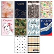 Обложка для паспорта «Cool Mix 3», мягкая вставка изолон, 10 дизайнов ассорти, цветной принт, ПВХ, STAFF, 238860