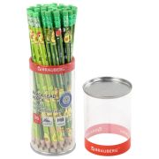 Карандаш чернографитный с принтом BRAUBERG «AVOCADO», 1 шт., HB, с ластиком, корпус ассорти, 182015