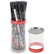 Карандаш чернографитный с принтом BRAUBERG «FISH KOI», 1 шт., HB, с ластиком, корпус ассорти, 182027